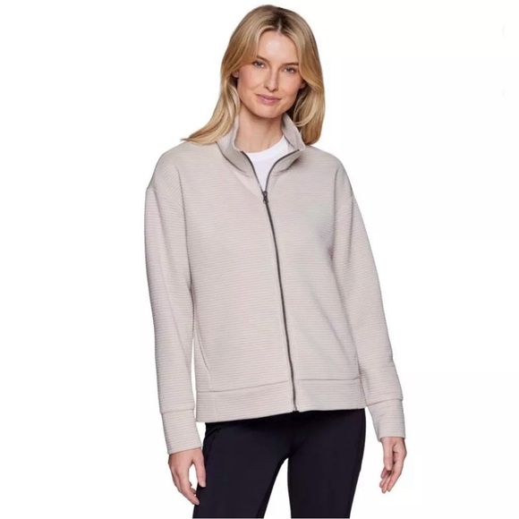 Women’s RBX NWT Sand Active Jacket Style # CR8148 Size L Zip with Pockets - Picture 1 of 11